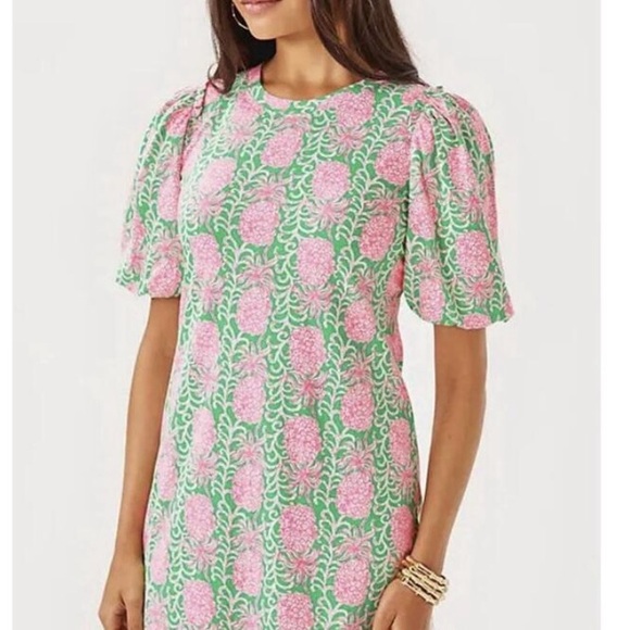 Lilly Pulitzer Dresses & Skirts - Lilly Pulitzer Pineapple Pink And Green Mercer Dress Size Large